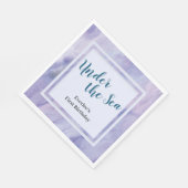 Lila Marmor unter dem Meer Serviette (Ecke)