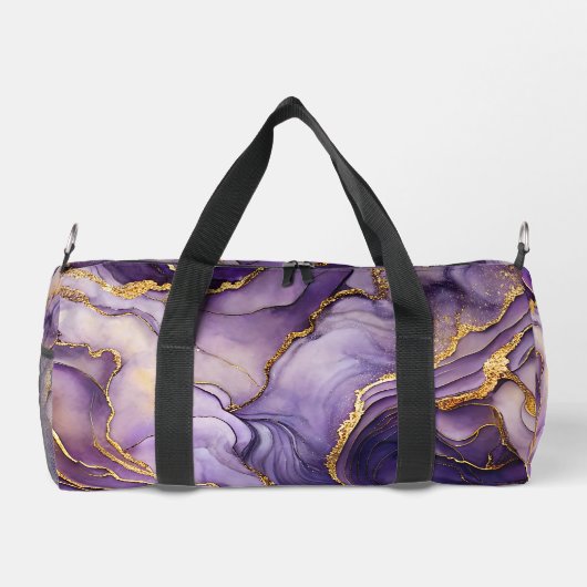 Lila Marmorbeutel Duffle Bag (Rückseite)