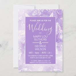 Lila Marmorbutterfliegen Einladung