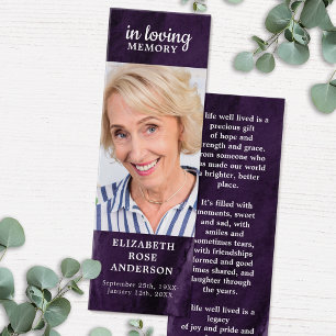 Lila Marmordenkmal Beerdigung Gebet-Lesezeichen