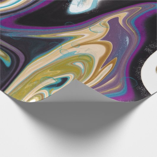 Lila Marmordesign Geschenkpapier (Ecke)