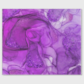 Lila Marmorempfindungen Geschenkpapier (Flach)
