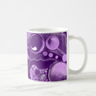Lila Marmorfluid Art Cells Kaffeetasse