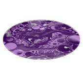 Lila Marmorfluid Art Cells Schneidebrett (Ecke)