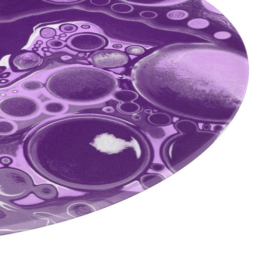 Lila Marmorfluid Art Cells Schneidebrett (Ecke)