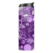 Lila Marmorfluid Art Cells Thermosbecher (Nach links gedreht)