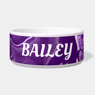 Lila Marmorflüssiges Kunstzettel Napf