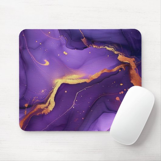 Lila Marmorgalaxie Mousepad (Mit Mouse)