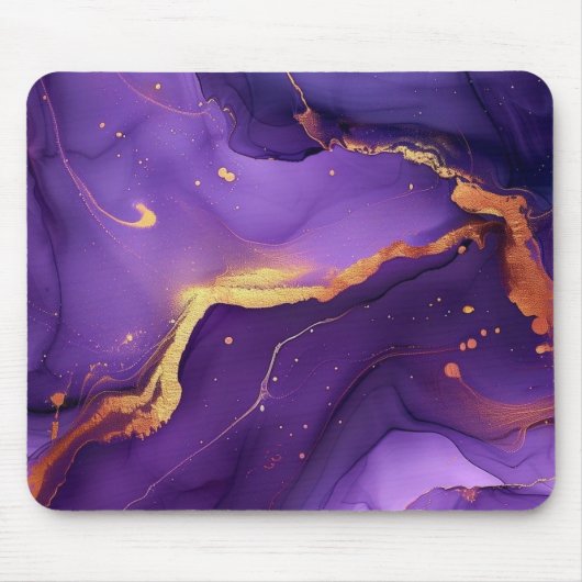 Lila Marmorgalaxie Mousepad (Vorne)