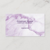 Lila Marmorgeschäfts-Karte Visitenkarte (Rückseite)