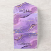 Lila Marmorgoldverheiratet All In One Einladung (Außenbereich)