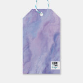 Lila Marmorgrenze Geschenkanhänger (Rückseite)