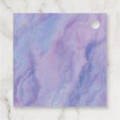 Lila Marmorgrenze Geschenkanhänger (Rückseite)