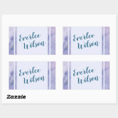 Lila Marmorgrenze Rechteckiger Aufkleber (Blatt)