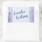 Lila Marmorgrenze Rechteckiger Aufkleber (Tasche)