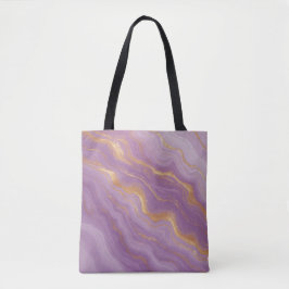 Lila Marmorhintergrund mit goldenen Adern Tasche