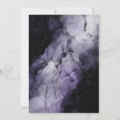 Lila Marmorhochzeit Einladung (Rückseite)