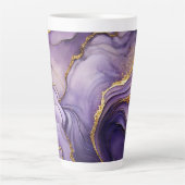 Lila marmorierte große Latte-Tasse Milchtasse (Vorderseite)