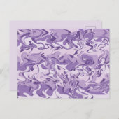 Lila Marmorkunst Postkarte (Vorne/Hinten)