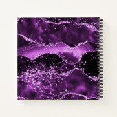 Lila Marmormonogramm Notizblock (Rückseite)