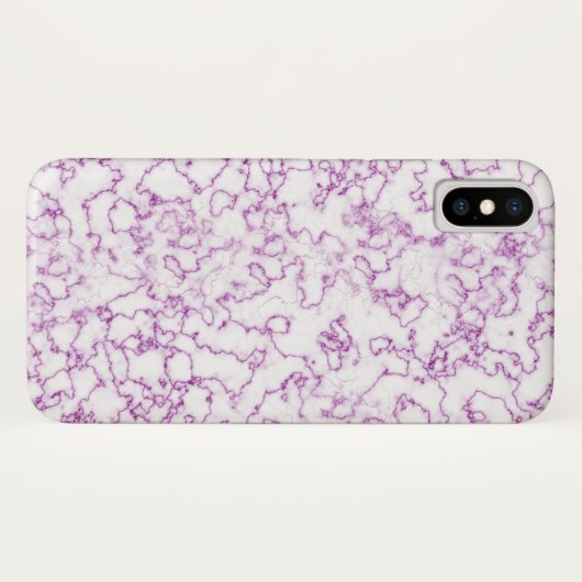 Lila Marmormuster Case-Mate iPhone Hülle (Rückseite (Horizontal))