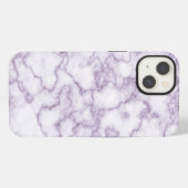 Lila Marmormuster iPhone Hülle (Rückseite (Horizontal))