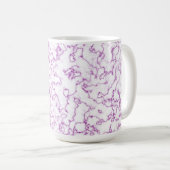 Lila Marmormuster Kaffeetasse (VorderseiteRechts)
