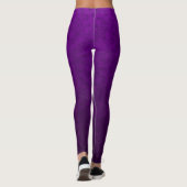 Lila Marmormuster Leggings (Rückseite)