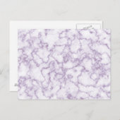 Lila Marmormuster Postkarte (Vorne/Hinten)