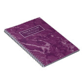 Lila Marmorname Eindeutiger Name Notizblock (Rechte Seite)