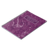 Lila Marmorname Eindeutiger Name Notizblock (Linke Seite)