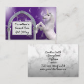 Lila Marmorpferd - Tierpflege Visitenkarte (Vorne/Hinten)