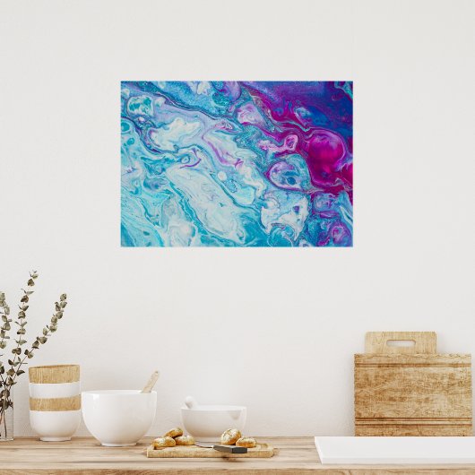 Lila Marmorposter Poster (Küche)