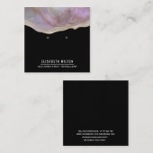 Lila Marmorstreifen Erd-Anzeige Square Busines Quadratische Visitenkarte (Vorne/Hinten)