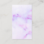 Lila Marmortextur Visitenkarte (Rückseite)
