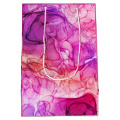 Lila Marmorträume Mittlere Geschenktüte (Rückseite)