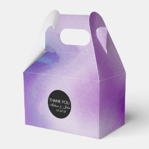 Lila Marmorwirl mit flüssigem Tinte Vielen Dank Geschenkschachtel