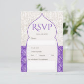 Lila marokkanische uAwg Einladung (Stehend Vorderseite)