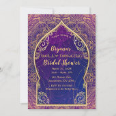 Lila marokkanisches Brautparty Einladung (Vorderseite)