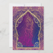 Lila marokkanisches Brautparty Einladung (Rückseite)