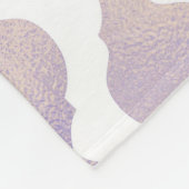 Lila marokkanisches Chic Hübsch Glam Muster Fleecedecke (Ecke)