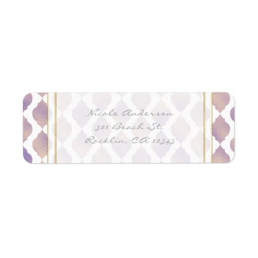 Lila marokkanisches Gold & Weiß (Vorne)