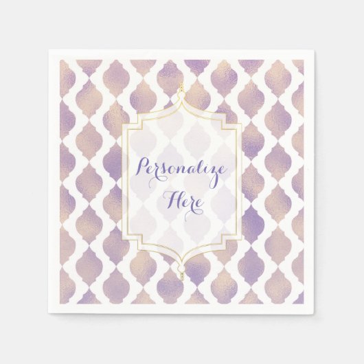 Lila marokkanisches Hochzeitsfest Serviette (Vorderseite)