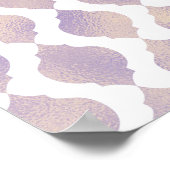 Lila marokkanisches Motto aus Gold, Party Poster (Ecke)