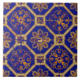 Lila marokkanisches Muster und orange Fliese