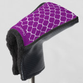 Lila marokkanisches Musterdesign Golf Headcover (3/4 Vorderseite)