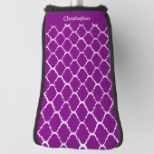 Lila marokkanisches Musterdesign Golf Headcover (Rotieren 90)