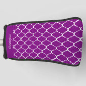 Lila marokkanisches Musterdesign Golf Headcover (Vorderseite)