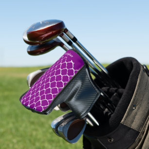 Lila marokkanisches Musterdesign Golf Headcover
