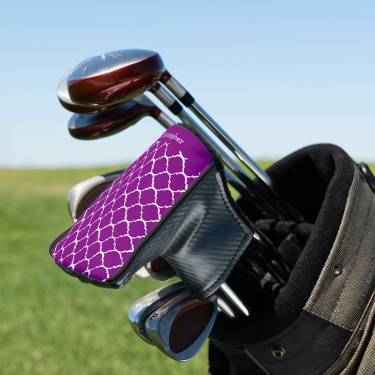 Lila marokkanisches Musterdesign Golf Headcover (In Situ)